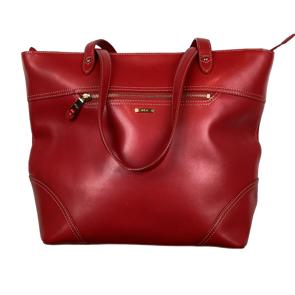 Nwot Lauren Rll Ralph Lauren Leather Shoulder Bag Red